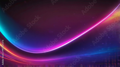 Big neon wave background, abstract smooth background with refractions on a light background
