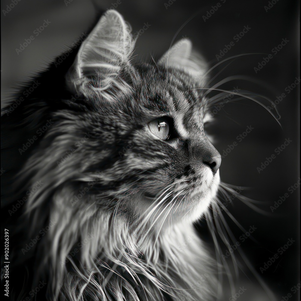 A fluffy domestic cat with a curious gaze, its gentle purr and soft fur making it the perfect companion for a relaxing afternoon at home A fluffy domestic cat with a curious gaze, its gentle purr and soft fur making it the perfect companion for a relaxing afternoon at home