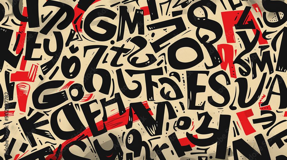 A colorful, abstract background of letters and numbers A colorful, abstract background of letters and numbers