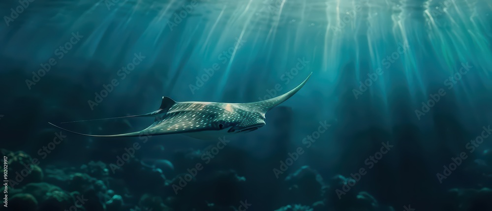 Fototapeta premium In a futuristic marine setting