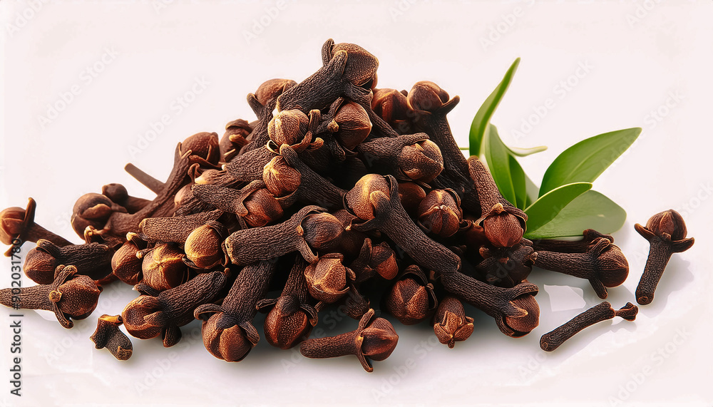 Obraz premium a lots&nbsp;clove plant isolated on white background.