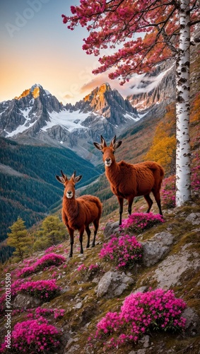 cows in the mountains