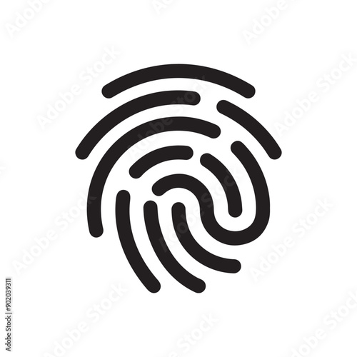 fingerprints line icon