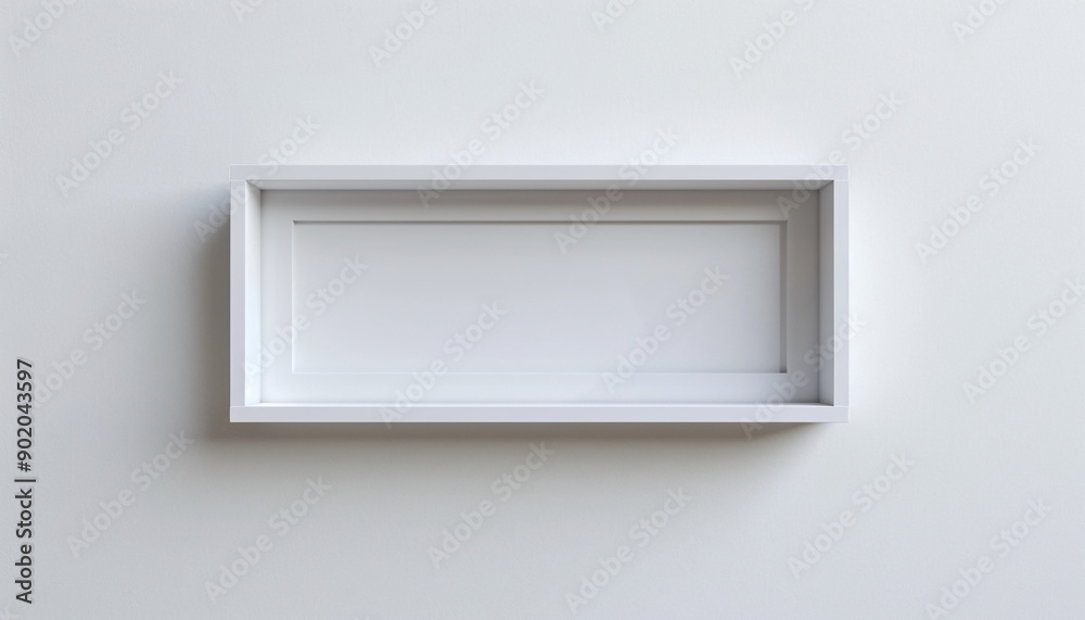 Shelf with empty vertical frame mock up Shelf with empty vertical frame mock up
