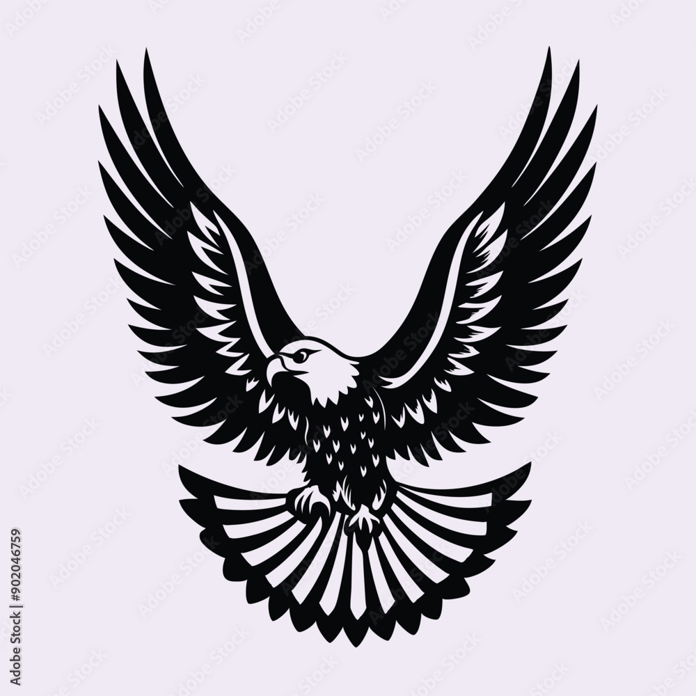 Adobe Illustrator Artwork. Elegant American bald eagle vector illustration for digital art, vector, cartoon, clipart, and line art designs. Adobe Illustrator Artwork. Elegant American bald eagle vector illustration for digital art, vector, cartoon, clipart, and line art designs.
