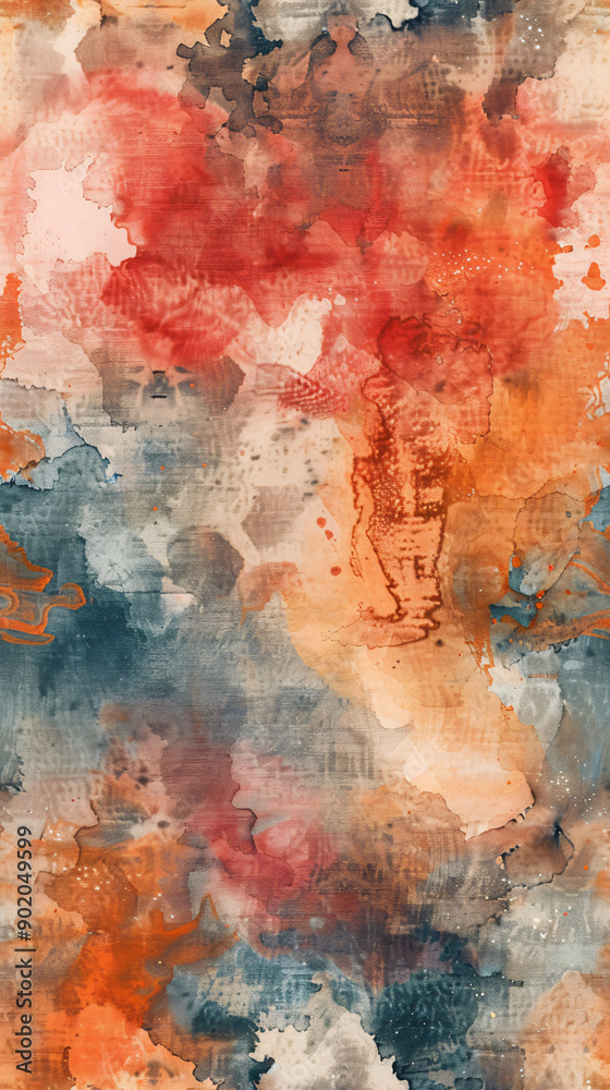 Abstract watercolor pattern with vibrant splashes and textures creating a seamless background Abstract watercolor pattern with vibrant splashes and textures creating a seamless background