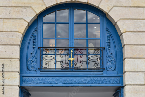 Tyny Blue Window in Paris photo