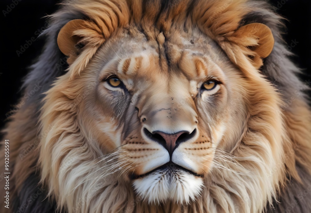 Concept photo of a close-up lion Concept photo of a close-up lion