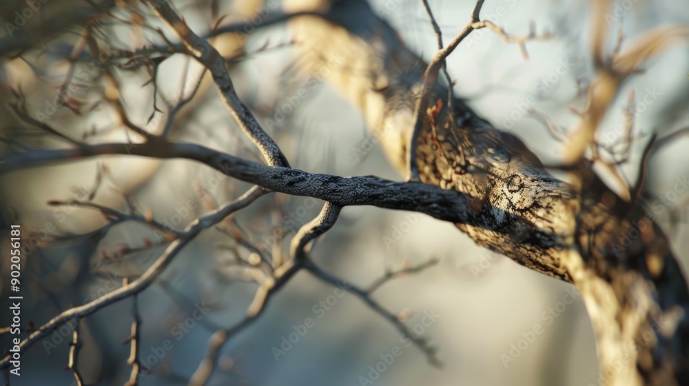 Close-up of tree branches with soft background, nature concept Close-up of tree branches with soft background, nature concept