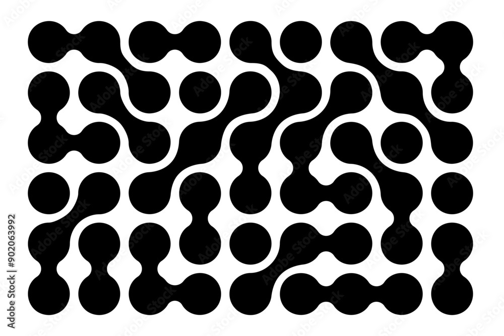 Metaball pattern. Liquid drops or morph shapes background. Organic blobs or molecules isolated on white background. Modern abstract wallpaper with connected dots. Vector graphic illustration. Metaball pattern. Liquid drops or morph shapes background. Organic blobs or molecules isolated on white background. Modern abstract wallpaper with connected dots. Vector graphic illustration.
