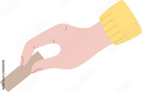 Hand Playing Tower Game