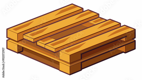 High-Quality Wood Pallet Vector Illustration for Design and Print Projects