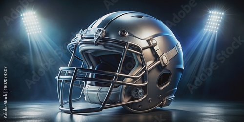 Futuristic high-tech American football helmet with integrated technology , sports, equipment, technology