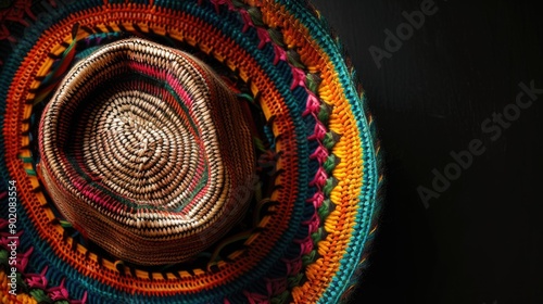 Wallpaper Mural Black background featuring a Mexican hat Torontodigital.ca