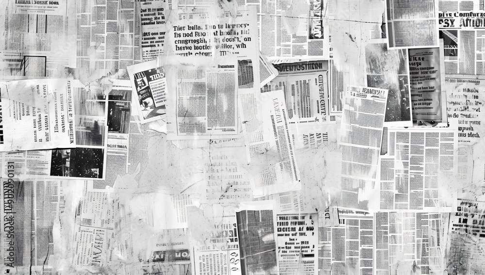 Newspaper magazine collage background Newspaper magazine collage background