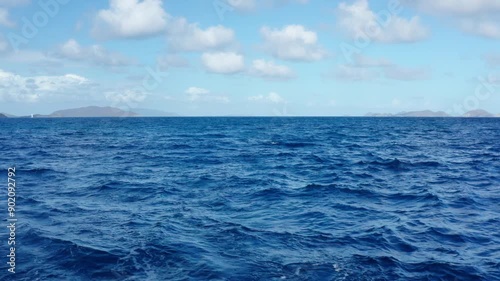Wallpaper Mural Aft of a Catamaran - Sailing the Open-Waters of the British Virgin Islands Torontodigital.ca