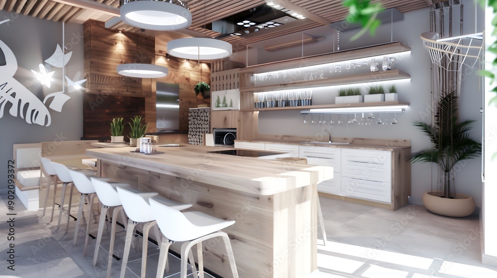 Interior design of interior design agency Area of the staff Kitchen ...