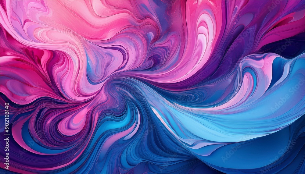 Vibrant abstract fluid art in pink, blue, and purple tones creating a mesmerizing and creative swirl pattern. High-quality background or wallpaper. Vibrant abstract fluid art in pink, blue, and purple tones creating a mesmerizing and creative swirl pattern. High-quality background or wallpaper.