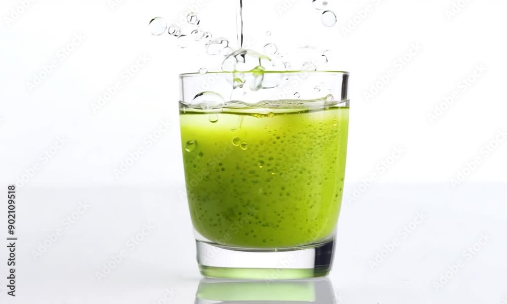 Green Smoothie Splash: A refreshing green smoothie pours into a glass, creating a captivating splash of vibrant green and sparkling water. The perfect visual for health, wellness, and natural energy. Green Smoothie Splash: A refreshing green smoothie pours into a glass, creating a captivating splash of vibrant green and sparkling water. The perfect visual for health, wellness, and natural energy.