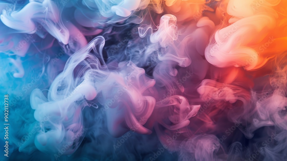 Colorful abstract smoke on dark background Colorful abstract smoke on dark background