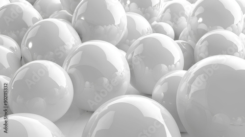 White Balls Background 