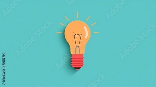Business innovation flat design front view creative solutions theme cartoon drawing colored pastel
