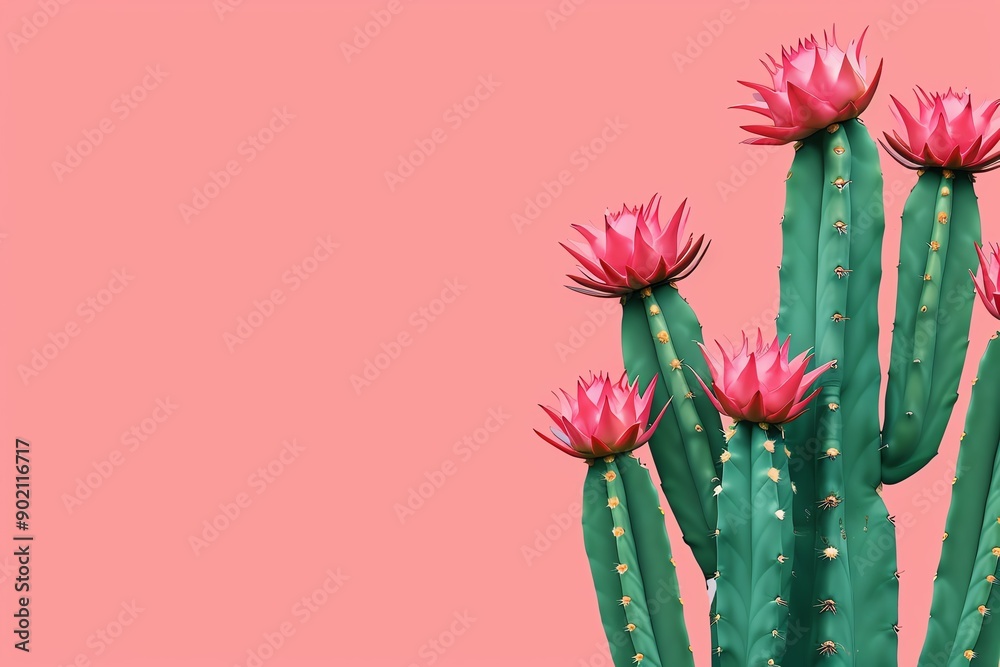 Dragon fruit plant flat design side view exotic cactus theme animation vivid Dragon fruit plant flat design side view exotic cactus theme animation vivid