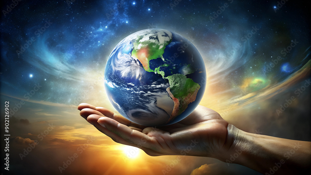 hand of god holding the world, AI hand of god holding the world, AI