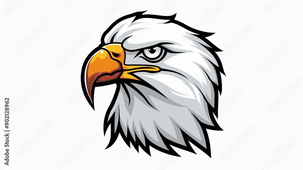 Fototapeta premium Golden eagle hawk. Portrait of a bird of prey photography