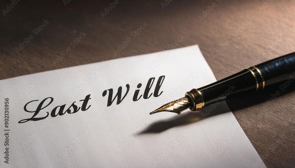 Fototapeta premium Last Will Document with Fountain Pen
