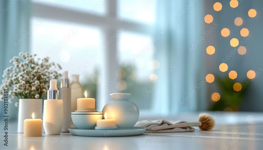 Stylish spa room high-end beauty products Stylish spa room high-end beauty products