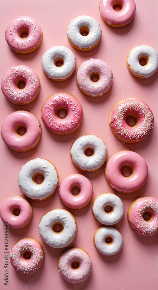 donuts on white donuts on white