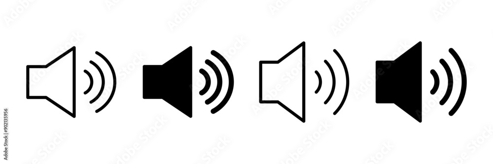 Speaker icon vector isolated on white background. Volume icon. Loudspeaker icon vector. Audio. Sound Speaker icon vector isolated on white background. Volume icon. Loudspeaker icon vector. Audio. Sound
