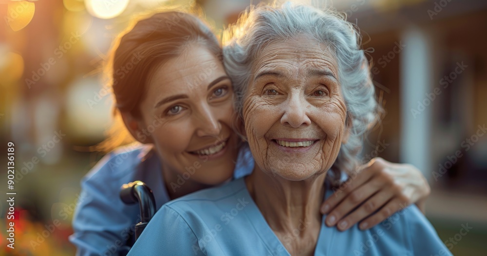 Compassionate care: nurse supports and assists retired elderly individual, ensuring comfort, well-being through dedicated medical attention, empathetic interaction, daily assistance routine tasks Compassionate care: nurse supports and assists retired elderly individual, ensuring comfort, well-being through dedicated medical attention, empathetic interaction, daily assistance routine tasks
