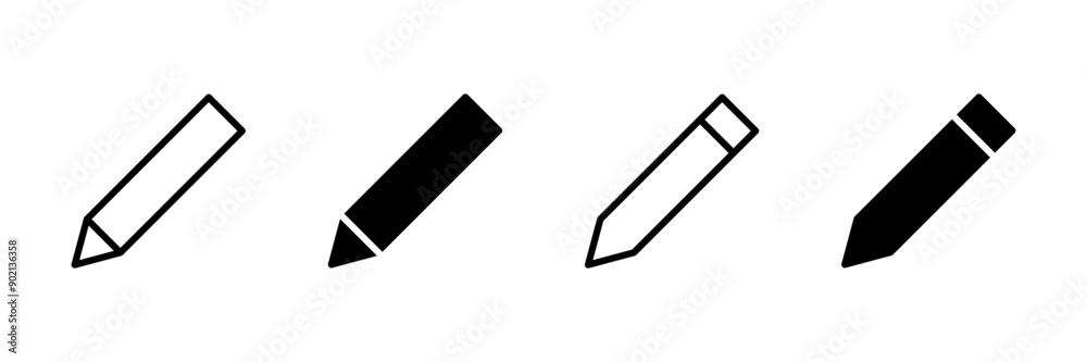 Pencil icon vector isolated on white background. Pencil vector icon Pencil icon vector isolated on white background. Pencil vector icon