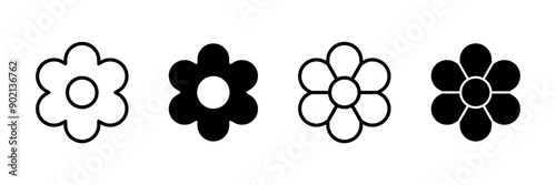 Flower icon vector isolated on white background. flower vector. flower symbols