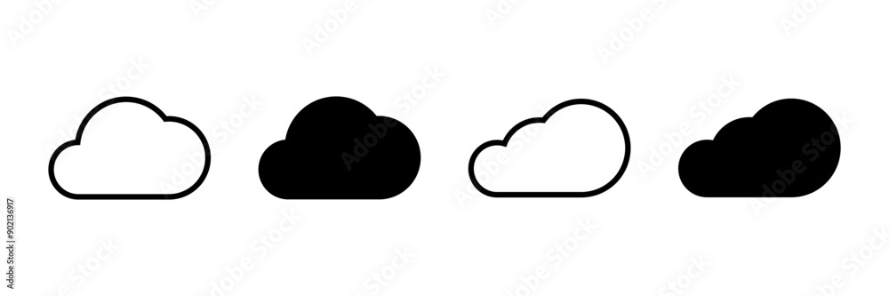 Cloud icon vector isolated on white background. cloud computing icon Cloud icon vector isolated on white background. cloud computing icon
