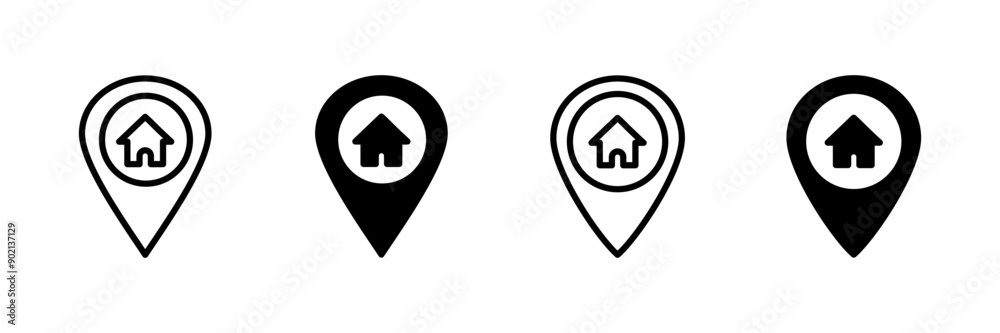 Address symbol icon vector isolated on white background . address icon vector. home location icon Address symbol icon vector isolated on white background . address icon vector. home location icon