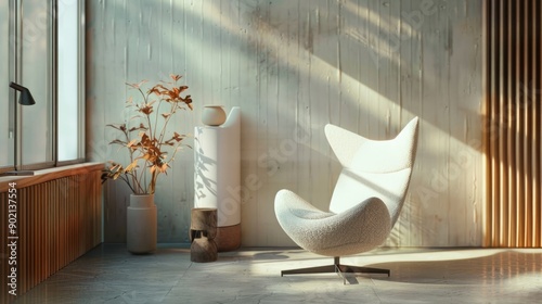 Armchair in indoor space