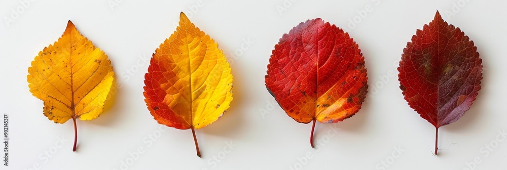 Obraz premium Autumn Leaves: Vivid Red, Orange, and Yellow