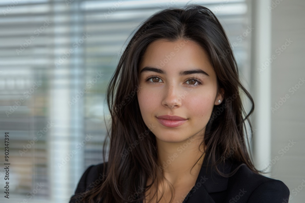 Confident Businesswoman in Modern Office Environment Confident Businesswoman in Modern Office Environment