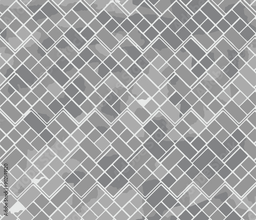 seamless geometric gray pattern with squares tiles