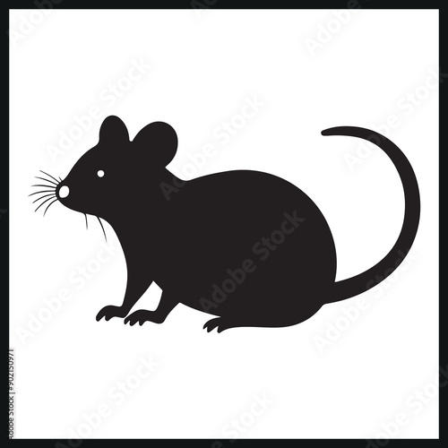 Mice Mouse Rodent Black Silhouettes