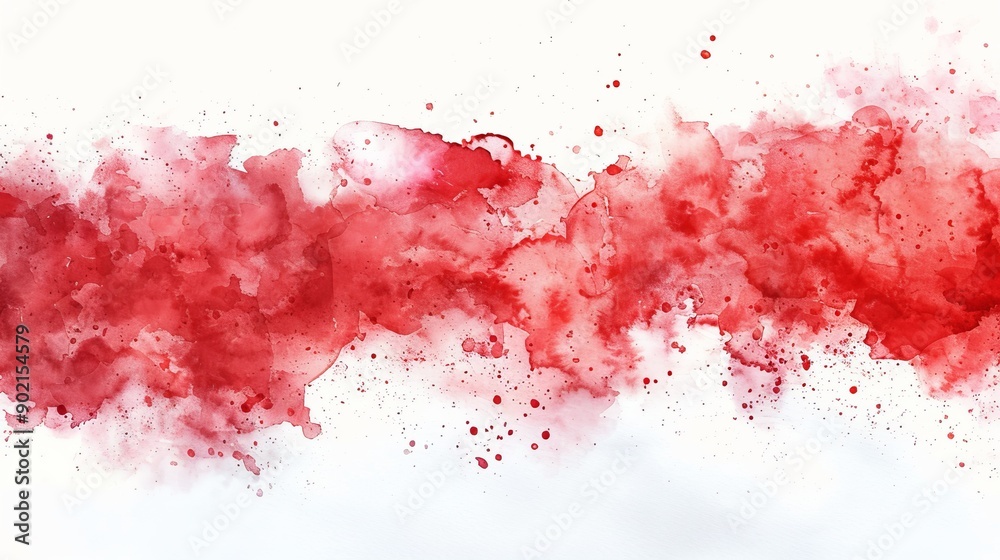 Fototapeta premium red watercolor on white background