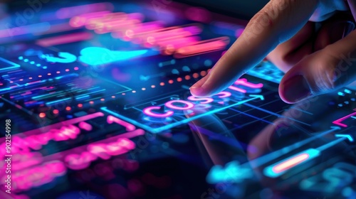 Hand Interacting with Digital Interface