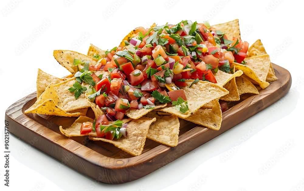 Plate of tasty Nachos with on white background. Plate of tasty Nachos with on white background.