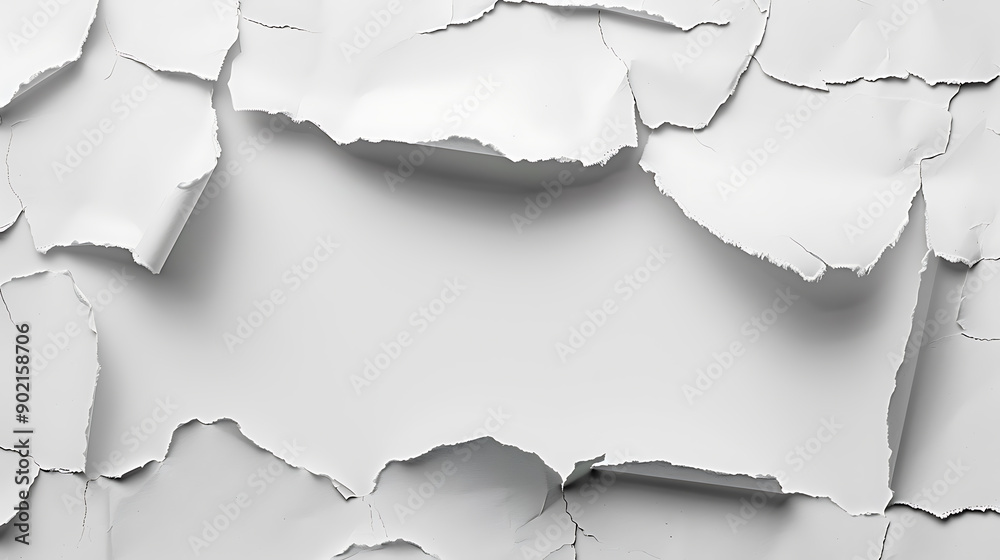 white news paper ripped message background