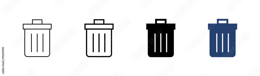 Trash icon set. trash can icon. delete icon vector. garbage Trash icon set. trash can icon. delete icon vector. garbage