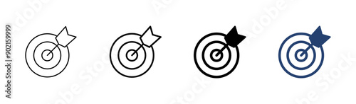 Target icon set. goal icon vector. target marketing icon vector
