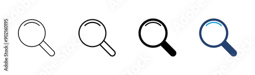 Search icon set. search magnifying glass icon